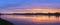 Panorama of Vistula river during sundown