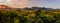 Panorama of ViÃ±ales mountains, Cuba. Photo panoramic during sunset at a high point in ViÃ±ales.