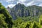 Panorama of Vlasi Village and rock formation of Jerma River Gorge, Serbia