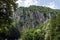 Panorama of Vlasi Village and rock formation of Jerma River Gorge, Serbia