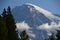 Panorama Volcanic Mountain Landscape in Mount Rainier National Park, Washington