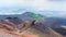 Panorama with volcanic slope of Mount Etna