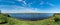 Panorama of Volga river less than 100 km from the source