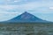 Panorama of the vulcano of Ometepe in the lake, Ometepe - Nicaragua.