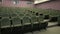 Panorama from Wall to Row Empty Chair Cinema