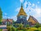 Panorama Wat Chiang Man temple with Elephant Chedi, Chiang Mai, Thailand