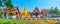 Panorama of Wat Phra Singh temple grounds, Chiang Mai, Thailand