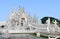 Panorama of Wat Rong Khun, or White Temple in Chiang Rai Province, Northern Thailand