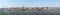 panorama of the waterfront city of Varanasi taken. India