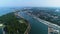 Panorama Waterfront Dead Vistula Gdansk Nabrzeze Martwa Wisla Aerial View Poland