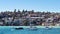 Panorama of Watsons Bay Australia as seen from the sea with sailing boats in the front