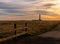 Panorama of the Westerheversand Lighthouse at Westerhever in Nordfriesland in the German state of Schleswig-Holstein