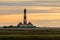 Panorama of the Westerheversand Lighthouse at Westerhever in Nordfriesland in the German state of Schleswig-Holstein