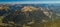 Panorama of Wetterstein mountains from Zugspitze, Germa