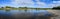 Panorama of a wild river in the circumpolar Urals