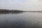 Panorama of the winter Dnieper river in Kiev, Ukraine