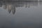 Panorama of the winter Dnieper river in Kiev, Ukraine