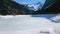 Panorama of winter Gosausee lake, Gosau, Austria