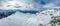 Panorama of winter skiing in Hasliberg Meiringen, Bernese Oberland, Switzerland