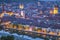 Panorama of  Wurzburg at night