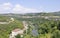 Panorama with Yantra river from Veliko Tarnovo in Bulgaria