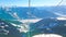 Panorama of Zell am See from the mountain top, Austria