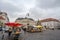 Panorama of the Zelny Trh, or Cabbage Market Square, in the city center of Brno.