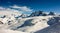 panorama Zermatt small Matterhorn theodul glacier gornergrat view mountain winter snow landscape Swiss Alps clouds