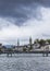 Panorama of Zurich. View of the Cathedral of St. Peter in Zurich. View of the Old Town in Zurich.