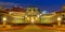 Panorama of Zwinger at night in Dresden, Germany