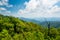 Panoramatic view of Kew Fin viewpoint near the Mae Kampong village and Chiang Mai city, Thailand. View of mountains and hills in