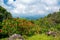 Panoramatic view of Kew Fin viewpoint near the Mae Kampong village and Chiang Mai city, Thailand. View of mountains and hills in