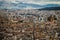 The panoramatic view of Quito city, Ecuador