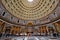 Panoramatic view of the Rome`s Pantheon interior