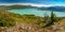 Panoramatic view of Skilak lake in Kenai peninsula in Alaska