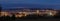 Panoramatic view to city Ceske Budejovice at night