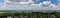 Panoramatic view to city Tabor with cloudy sky. Czech republic