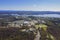 Panoramic aerial drone view of Batemans Bay on the NSW South Coast, Australia