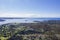 Panoramic aerial drone view of Batemans Bay on the NSW South Coast, Australia