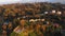 Panoramic aerial panning view of medieval fortress of Petra. The archaeological excavations. Tsikhisdziri, Kobuleti, Batumi,