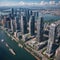 Panoramic aerial photography of urban landscape of West Lake in made with Generative AI