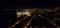 Panoramic aerial scene of Croatian city Rijeka at night