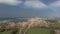 Panoramic aerial view of Abu Dhabi modern skyline, UAE