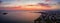 Panoramic aerial view of the Athens Riviera coast, Greece