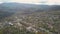 Panoramic aerial view of autumn carpathian mountains near by Yaremche