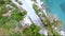 Panoramic aerial view of a beach