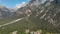 Panoramic aerial view of beautiful alpin mountains scenario