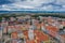 Panoramic aerial view of beautiful town Swidnica. Poland.