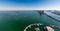 Panoramic Aerial View of Biscayne Bay and Miami Be