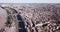 Panoramic aerial view of Bordeaux city on Garonne river on sunny summer day, Gironde, France